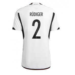 Německo Antonio Rudiger #2 Domácí Dres MS 2022 Krátký Rukáv